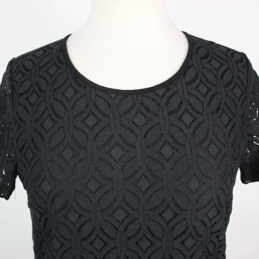 NWT Market & Spruce Womens Small Crochet Lace Top SMALL - Picture 4 of 6